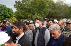 تشییع باشکوه پیکر شهید امنیت ستوان سوم امیرحسین ترکاشوند در کیش